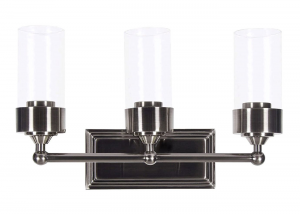 ESQUIRE 3LT VANITY WITH CLEAR GLASS MB