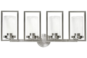 PRESTIGE 4LT WALL SCONCE WITH CLEAR GLAS