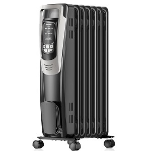 1500W PELONIS OIL FILLED HEATER BLACK