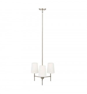3LT MB REMI CHANDELIER WITH WHITE FABRIC