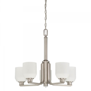 5 LT QUARTZ CHANDELIER OPAL GLS
