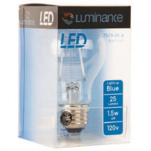 LED BLUE COLOR FILAMENT A19 1.5W 1PK