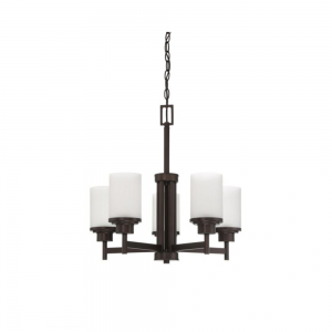 5 LT SOMES CHANDELIER LINEN GLS