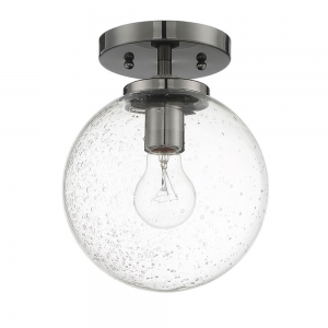 GALAXII 1-LT SEMI FLUSH WITH CLEAR SEEDE