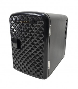 Frigidaire 9-Can Mini Retro Beverage Fridge Diamond Door EFMIS222-Black