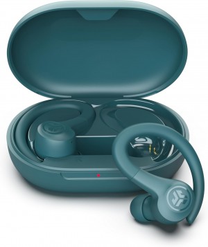 JLab Go Sport+ Wireless Workout Earbuds Featuring C3 Clear Calling, Secure Earhook Sport Design, 35+ Hour Bluetooth Playtime, and 3 EQ Sound Settings (Teal) EBGAIRSPRTRTEL124