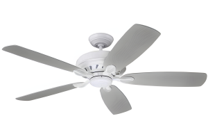 Luminance Kathy Ireland Penbrooke Eco 60" Ceiling Fan Satin White w/ Timber Grey Solid Wood Blades