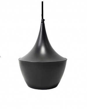 Sunset 1-Light Medium Base ALUM. Mini-Pendant with Bulb Black color - T10376L