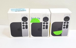 Bundle of 3x Apple TV 4K 64GB 3rd gen Latest Model Wi-Fi Black MN873LL/A - (AS IS, No Remote control)