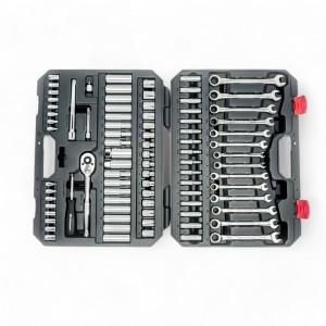  Gearwrench SAE/Metric 85 pc. Chrome Vanadium Steel 3/8 in. Socket Wrench Set CTKGW85MPN
