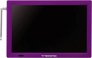 Trexonic TRX-14D 14" 1366 x 768 Portable Rechargeable LED TV with HDMI & SD-MMC - Purple Color