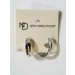 CLIP METAL HOOP EARRINGS SILVER TONE