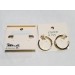 CROWN & IVY ENAMEL HOOP EARRINGS