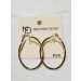 EARRINGS HOOP METAL GOLD TONE