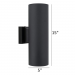 2LT 5IN ROUND ALUM WALL SCONCE