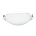 12IN 2LT FLUSH MOUNT WHITE GL SN