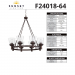 RIELLA 8LT MB CHANDELIER WITH CLEAR SEED