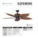 52IN FERNLEAF BREEZE DAMP LOC FAN
