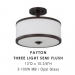 3 LT 100W MB PAYTON SEMI-FLUSH