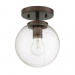 GALAXII 1-LT SEMI FLUSH CLR SEEDED GLASS