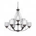 9-LT 2-TIER 60W MB ABBOT CHANDELIER