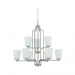 9LT 2 TIER 60W MB BRIGHTON CHANDELIER