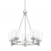 RIELLA 5LT MB CHANDELIER WITH CLEAR SEED