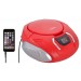 SYLVANIA PORTABLE CD BOOMBOX AM/FM RED