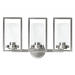 PRESTIGE 3LT WALL SCONCE WITH CLEAR GLAS