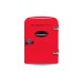 Frigidaire Mini Portable Compact Personal Fridge, 4 Liter Capacity, 6 Cans, Freon-Free & Eco Friendly, Includes Home Plug & 12V Car Charger, Red (Renewed)