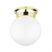 6IN C/M OPAL BALL FIXTURE PB COLOR BOX