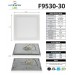 Sunset F9530-30 CCT 3-4-5k 1X1 LED Panel
