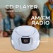 CD BOOMBOX WITH AM/FM RADIO - WHITE