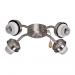FOUR-LIGHT ARM FITTER IN BRUSHED STEEL