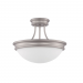 14IN 3LT MB SEMI FLUSH FRST MILK GLASS