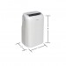 8,000 (DOE) BTU , 350 sq ft Smart AC