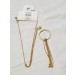CHAIN W/ HOOP TASSEL PENDANT