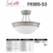 14IN 3LT MB SEMI FLUSH FRST MILK GLASS