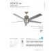 Concord Vento 56-in Satin Nickel Indoor Ceiling Fan with Light Kit and Remote (5-Blade)