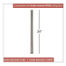CFDR2PT - 24 IN DOWNROD IN PLATINUM