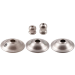 FN100BS - BRUSHED STEEL FINIAL 3 PACK