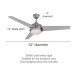 Skylark 52in LED Ceiling Fan Satin Nickel