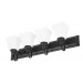 4LT-100W MB VANITY FRSTD SQUARE MILK GLS