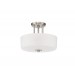 3 LT SOMES SEMI-FLUSH LINEN GLS