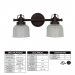 2-LT 100W MB WREN VANITY