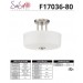 3 LT SOMES SEMI-FLUSH LINEN GLS