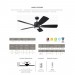 Luminance Kathy Ireland Ion Eco LED 60" Ceiling Fan DC Motor w/ Charcoal Solid Wood Blades