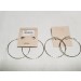 SILVER - 55MM TEXTURED EARRINGS