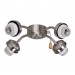 FOUR-LIGHT ARM FITTER IN BRUSHED STEEL