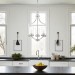 PRESTIGE 3LT CHANDELIER WITH CLEAR GLASS